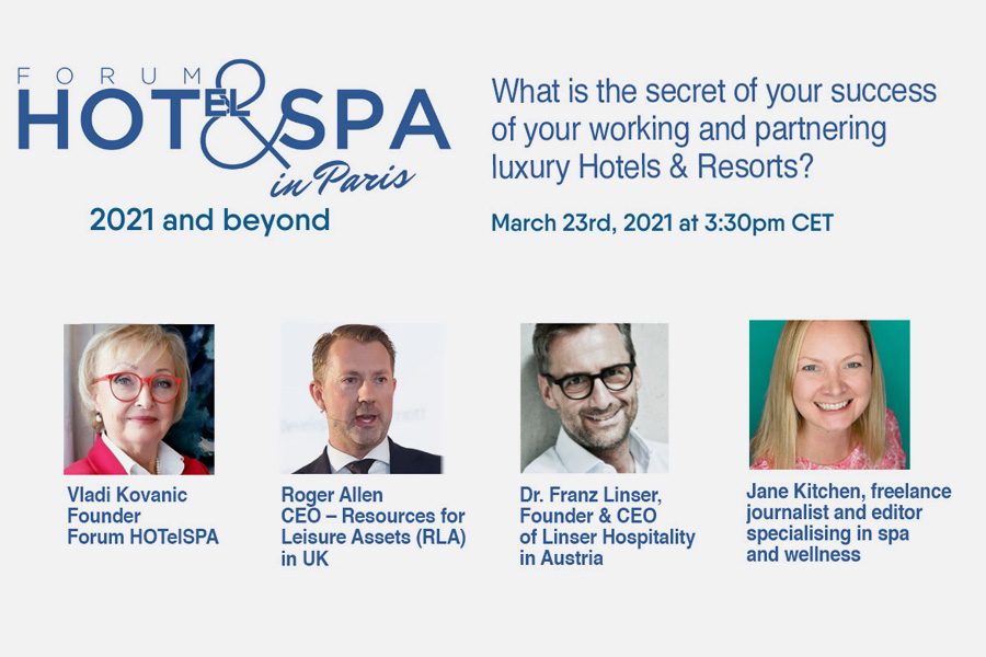 Webinar march 23rd, 2021 : What is the secret of your success of your working and partnering luxury Hotels & Resorts?